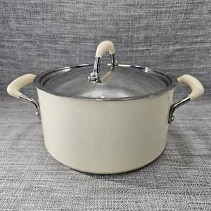 KITCHEN AID 6 QT. POT Hard Base Non Stick System with Lid, Cream - Picture 1 of 8