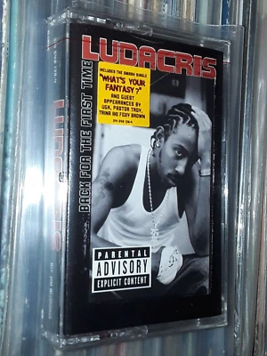 ORIGINAL LUDACRIS BACK FOR THE FIRST TIME USA CASSETTE TAPE HYPE STICKER SEALED - Image 1 of 4