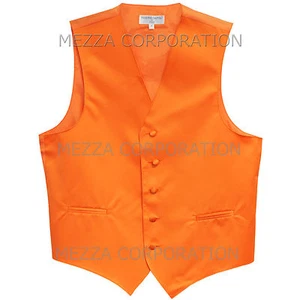 Nuevo Chaleco Esmoquin Para Hombre Vesuvio Napoli Chaleco Solo Baile de graduación Boda Fiesta Naranja - Imagen 1 de 2