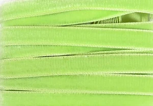 Cameo 3/8” Nile Lime Velvet Vintage Ribbon Fabric 100% Rayon Velvet-10 Yds - Picture 1 of 2