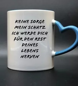 Tazza Cuore con Frase Personalizzazione Possibile, Nome o Immagine - Foto 1 di 1