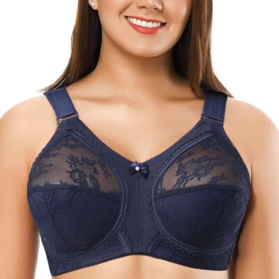 Women's Plus Size Bra Minimizer Ultra thin Lace Bralette Full Coverage Firm Hold - Image 1 of 4