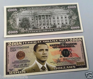 2008 Dollar Barack H. Obama FAKE DOLLAR BILLS Lot of 10 - - Bild 1 von 3