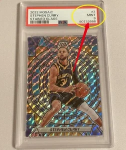 2022-23 Panini Mosaic Stephen Curry #3 Stained Glass Case Hit SSP PSA9 MINT 9 - Picture 1 of 3