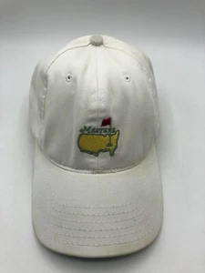 Masters Hat White Yellow Red Made In Usa Stained American Needle Mens - Picture 1 of 13