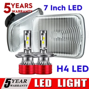 For Nissan Pickup Hardbody D21 2SETS 7x6" LED Headlights High/Low Beam NEW H4 - Foto 1 di 20