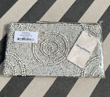 Tommy Bahama Natural Beige Hand Beaded Clutch Wristlet Bag Wh767964gwp