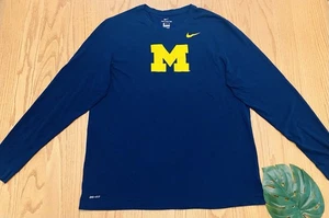 NIKE Mens Big 2XL~XXL University Of Michigan T-Shirt Wolverines Football Top - Picture 1 of 8