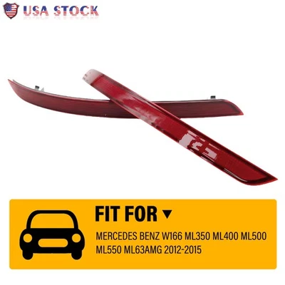 Juego de reflectores de parachoques trasero para Mercedes Benz W166 ML350 ML400 ML500 ML550 2012-15 Foto 1 de 4