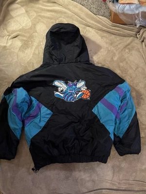 Chaqueta Charlotte Hornets Starter Pouch Vintage Años 90 Para Hombre XL Foto 1 de 4
