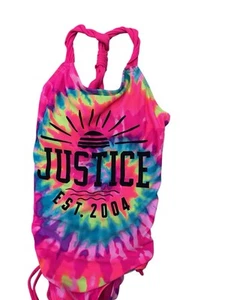 Justice Youth Size 8 One Piece Tie Dye Bathing Suit - Picture 1 of 12
