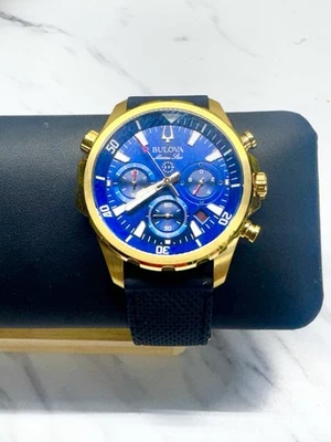 Bulova Marine Star 97B168 Quartz Chronograph Blue dial Men's Watch 43mm - Image 1 of 4