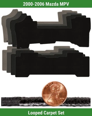 Juego de alfombrillas de bucle clásico personalizadas Lloyd para Mazda MPV 2000-2006 (2 piezas) #W85 Foto 1 de 4