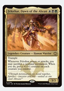 Felothar, Dawn of the Abzan | MTG TDM | EDH Commander Abzan Warrior | Rare | NM - Picture 1 of 3