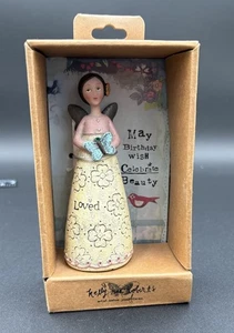 Kelly Rae Roberts DEMDACO “Loved” Celebrate Beauty May Birthday Angel Figurine - Picture 1 of 5