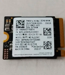Samsung PM991a MZ-9LQ256C 256 GB M.2 2230 30mm NVMe Solid State Drive - Picture 1 of 2