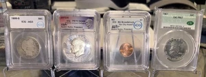 ICG CAC Coin Lot Eisenhower Barber Franklin - Picture 1 of 5