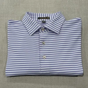 Peter Millar Golf Polo Shirt - M - Striped Summer Comfort Performance Stretch - Picture 1 of 6