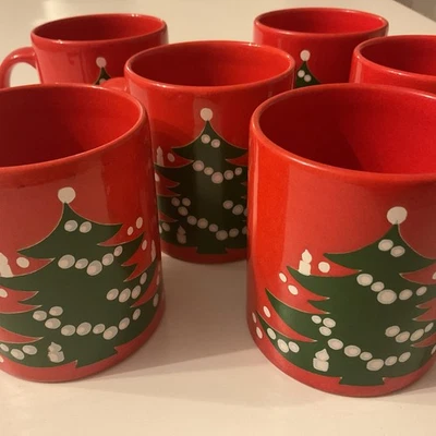 WÄCHTERSBACHS GERMANY Weihnachtstassen 6 Tassen - Bild 1 von 4