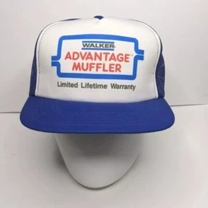 Walker Advantage Muffler Snapback Mesh Trucker Hat Cap 1980s Automotive 80's - Picture 1 of 8