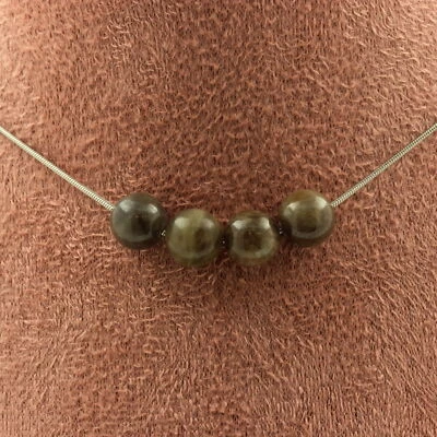 Stones And Minéraux. Necklace 4 Beads Sapphire Of Mogok, Burma , Myanmar., - Image 1 of 4