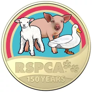 AUSTRALIA • 2021 • $1 RSPCA Farm Animals - Colour Carded $1 Dollar coin - Picture 1 of 2