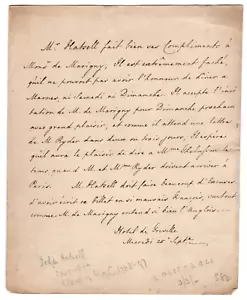 John Hatsell (1743-1820) Signed Letter /Autograph Clerk British House of Commons - Picture 1 of 1