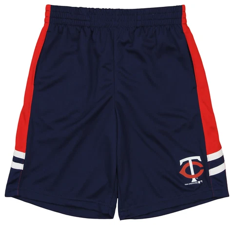 Outerstuff Minnesota Twins MLB Boy's Youth Microfiber Team Color Shorts, Navy Cover