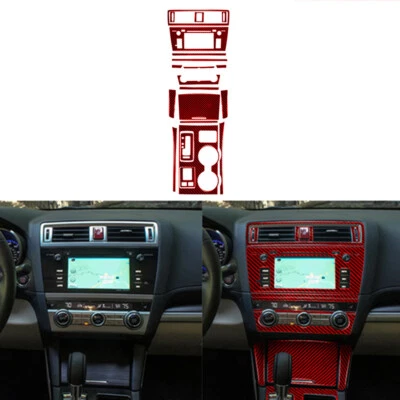 21X Red Carbon Fiber Center Console Cover Trim For Subaru Outback Legacy 2015-17 Foto 1 de 4