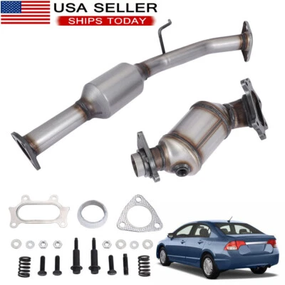 Exhaust Manifold Catalytic Converter For Honda Civic 1.3L Hybrid Sedan 2006-2011 - Изображение 1 из 4