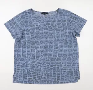 Camiseta geométrica azul para mujer French Connection, talla S - Imagen 1 de 12