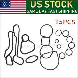 Engine Oil Cooler Gaskets Seals Kit For Chevrolet Cruze Aveo Sonic 1.8L 1.6L - Picture 1 of 3