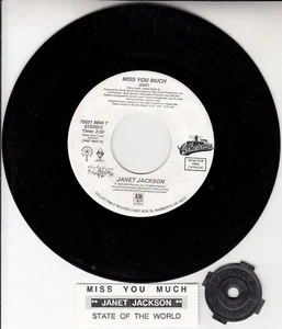 JANET JACKSON  Miss You Much & State Of The World 45 record NEW + jukebox strip - Picture 1 of 1