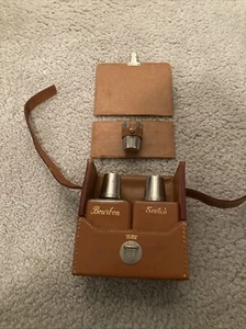Original Tuck Tite Travel Bar Leather Case Flasks Bourbon Scotch Shot 4 cups - Picture 1 of 12