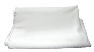 Vintage 1970's White Textured Ruffled Edge Knit Fabric 1 Yd 4 in - Picture 1 of 5