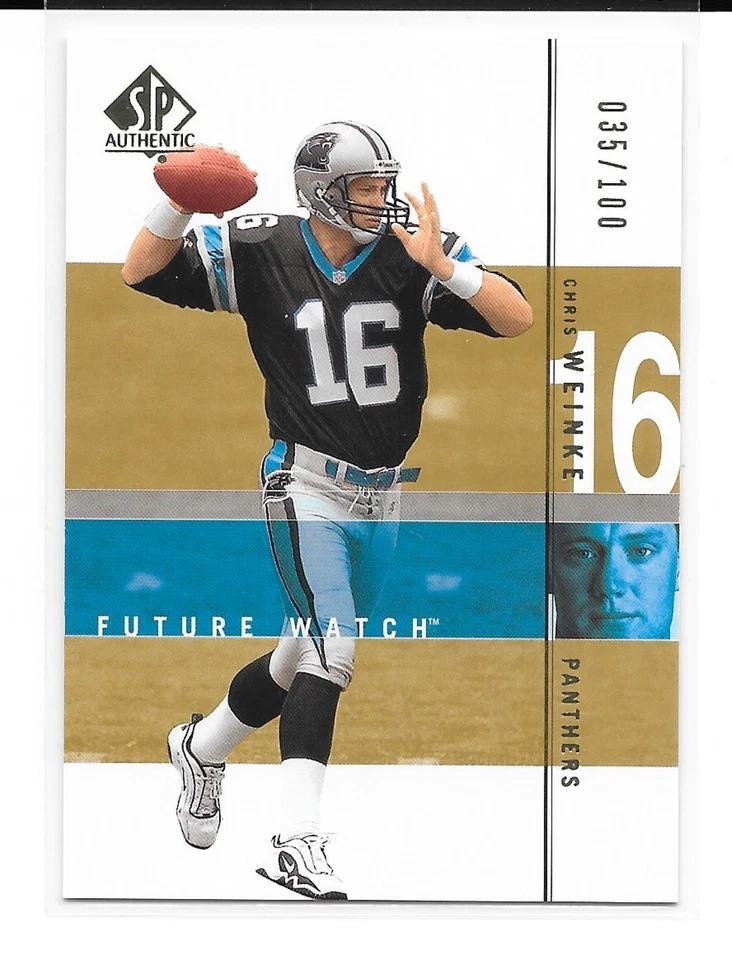 2001 SP Authentic Chris Weinke GOLD Future Watch RC 35/100 #103 FSU Heisman RARE - Image 1 of 1