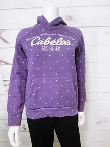 Cabela's Womens Hoodie Size L Purple Embroidered Kangaroo Pocket Long Sleeve - Picture 1 of 10