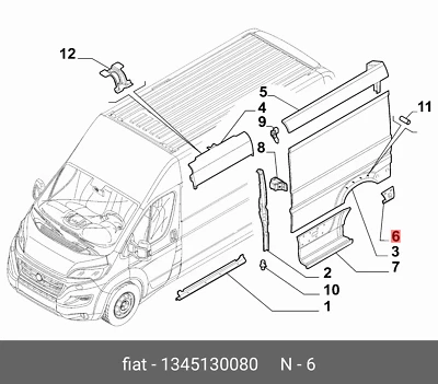 OEM NUEVO 14-21 Mopar Ram ProMaster 2500 3500 Panel Cuerpo Apertura Lateral 68134216AA Foto 1 de 4