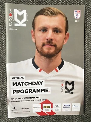 * MK Dons vs Wrexham rare SOLD OUT Football Programme - Image 1 of 2