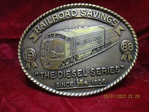 Hebilla de cinturón Railroad Saving the Diesel Series 1988 - Imagen 1 de 2