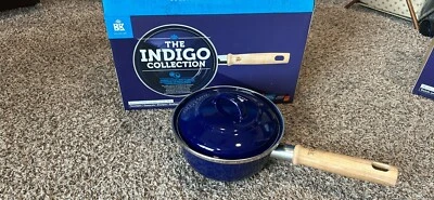 BK THE COOKWARE COMPANY BK Carbon Steel 1.3QT Saucepan with Lid, Blue