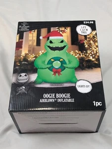 Gemmy Oogie Boogie Airblown Inflatable Nightmare before Christmas 5 ft Lights Up - Picture 1 of 6