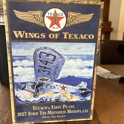 Ertl Wings of Texaco 1927 Ford Tri-Motored Mono Airplane Model Bank 7th New Box - Image 1 of 4