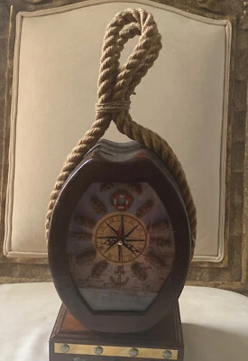 Nautical Marine Ship Clock Table Dcor  - Image 1 of 4