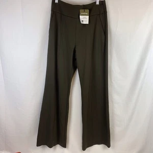 CAbi #4132R Academy Trouser Pants Wide Leg in Wren Olive Green/brown Size 6 - Picture 1 of 12