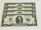 4 billets consécutifs de 2 $ 2017 A sceau vert B55820503A livraison basse !!!