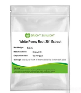 Extracto en polvo de raíz de peonía blanca 20:1 500 g - Súper extracto orgánico cosechado silvestre - Imagen 1 de 1