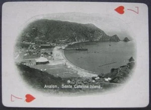 Original 1898 Playing Card Photo AVALON SANTA CATALINA ISLAND California Pier - Picture 1 of 3