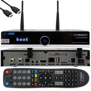 Octagon SF8008 4K Twin Supreme UHD 2xDVB-S2X Linux Pvr Twin Sat Receiver + 250GB - Picture 1 of 9