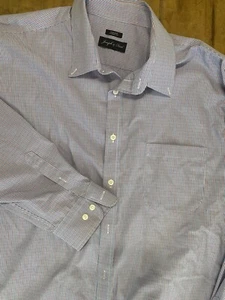 Joseph & Feiss 100% Cotton Blue Red Classic Fit Non Iron Dress Shirt Size 2XL - Picture 1 of 8
